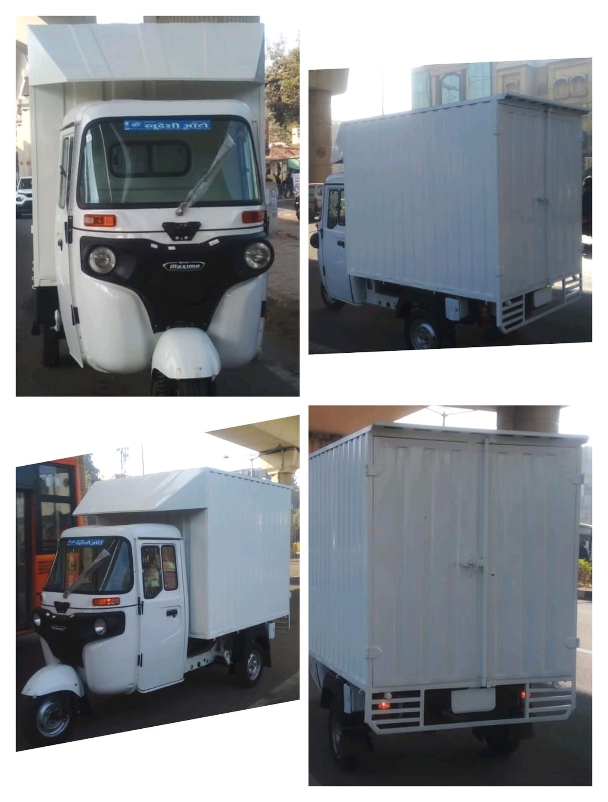 Electric cargo three-wheeler used in Lium Go delivery operations